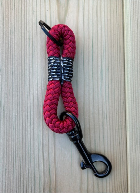 Marine Rope Keyring with Black steel Trigger Hook