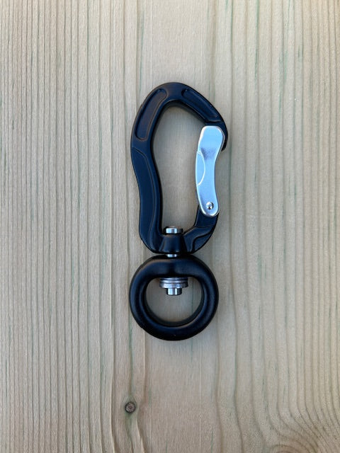 Swivel Carabiner - Black and Silver