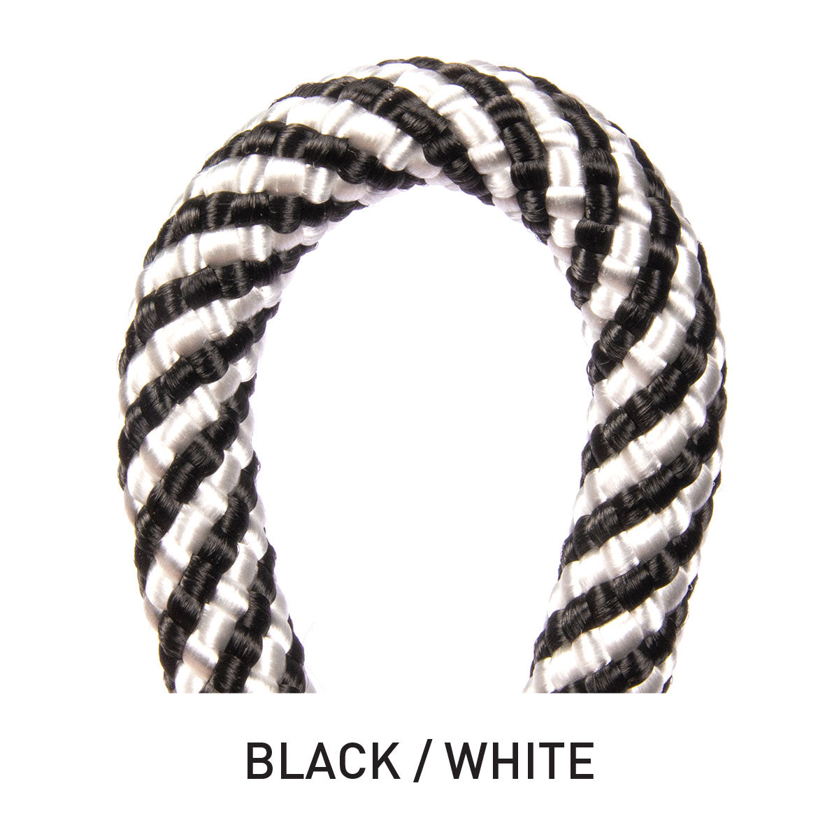 Reel of Diamond Braid Utility Rope - 10mm Black and White