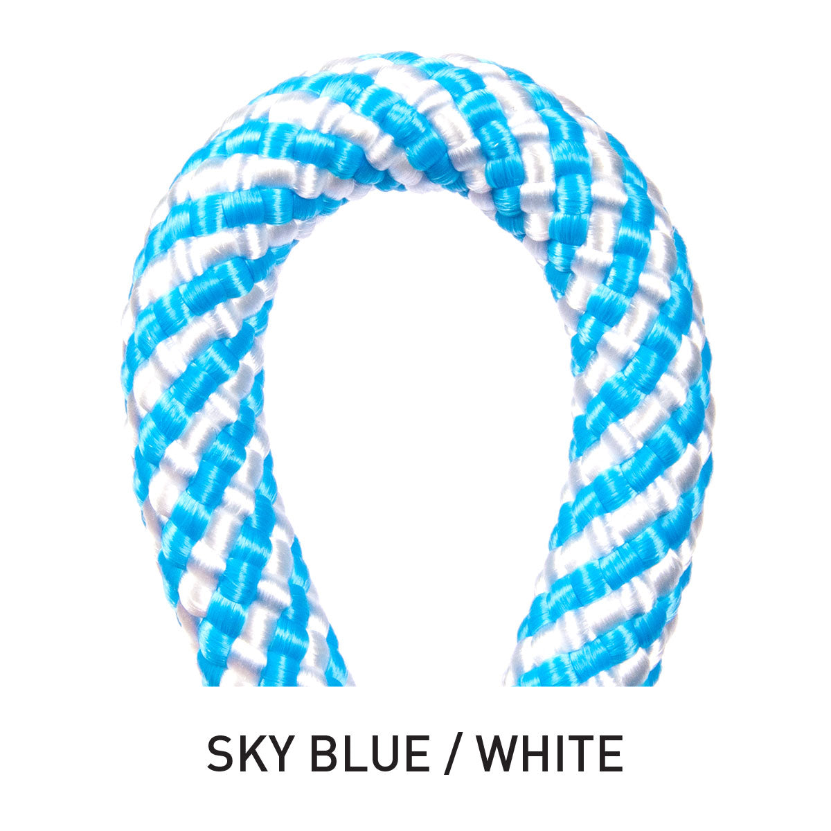 Reel of Diamond Braid Utility Rope - 10mm Sky Blue and White